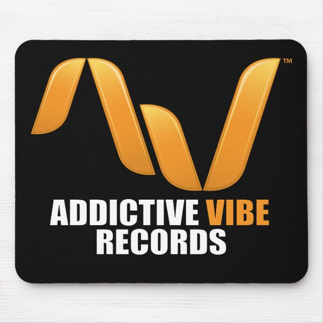 Svart vanebildande Vibe antecknar mousepad Musmatta (Framsidan)