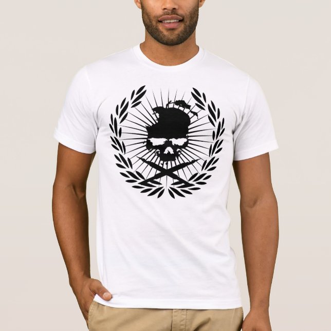 svart vapensköld tee shirt (Framsida)