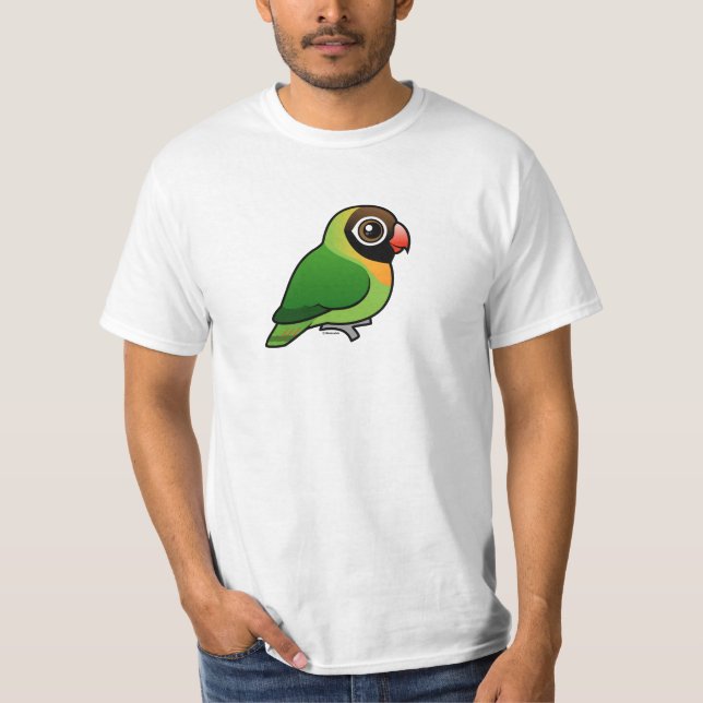 Svart-varad fräck mot Lovebird T Shirt (Framsida)
