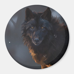 Svart Varg Magnet