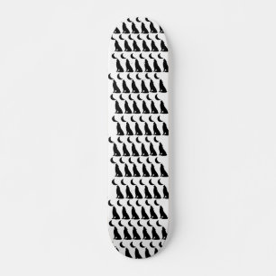 Svart Varg Måne Skateboard Present till Tonårspojk