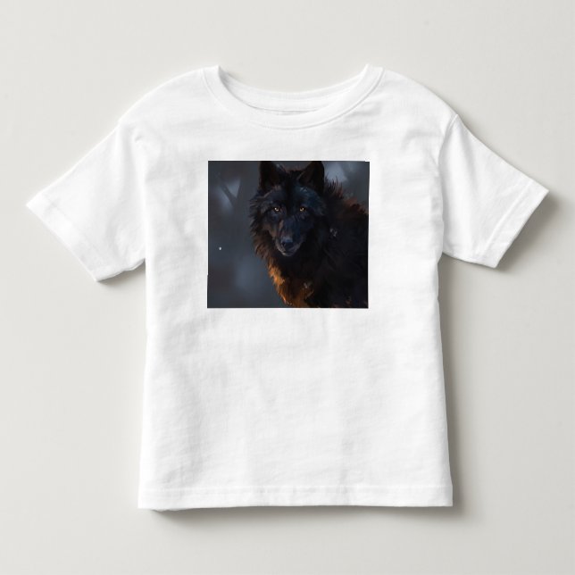 Svart Varg T Shirt (Framsida)