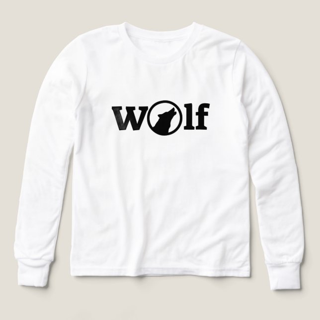 svart varg t shirt (Design framsida)