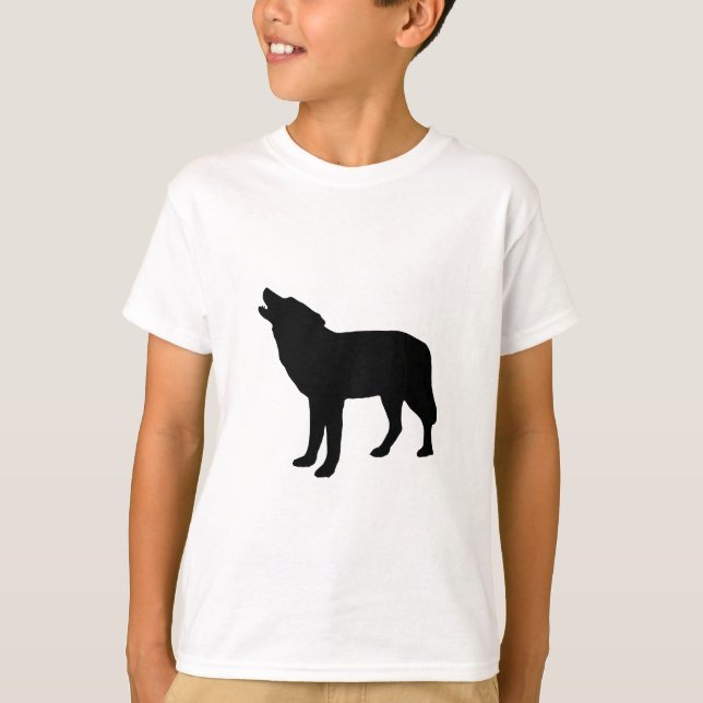 Svart varg t-shirt (Framsida)
