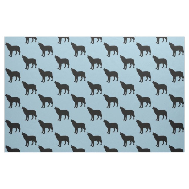 Svart varg tyg (Fat Quarter)