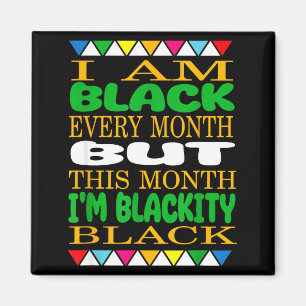 Svart varje månadroligt talesättjuneteenth magnet