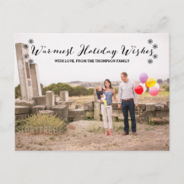 Svart varmaste Önskemål-fotovykort för Helgdag Helg Vykort