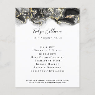 svart vätska marmor Design Flyer