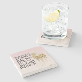Svart vattenfärgsinspiration Guld Unicorn Stenunderlägg