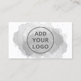 Svart vattenfärgspensel överför din logotyp visitkort