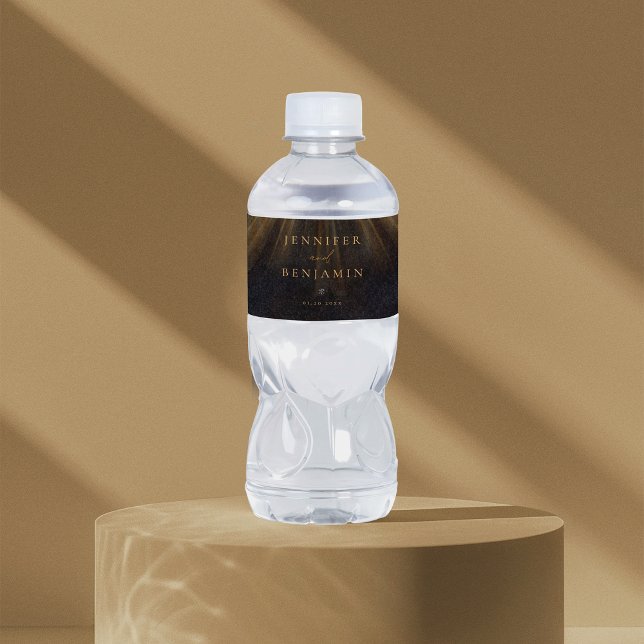 Svart Vattenflaska-etiketter för Personlig, vatten Vattenflaskor Etikett (Skapare uppladdad)