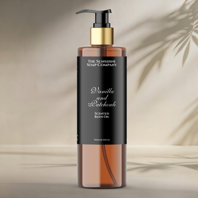 Svart vattentät kosmetikaetikett flaska (Skapare uppladdad)