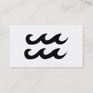 Svart Vattumannens stjärntecken-symbol Visitkort