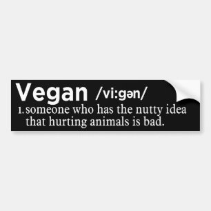 svart vegandefinition bildekal