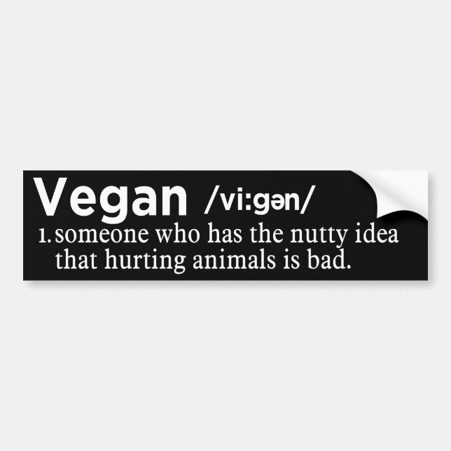 svart vegandefinition bildekal (Framsidan)