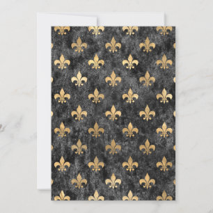 Svart Velvet Fleur De Lis Mardi Gras Orleans Tack Kort