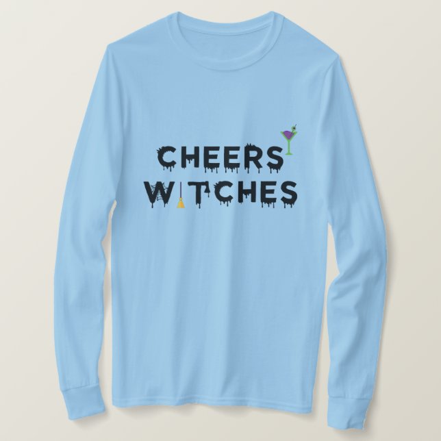 Svart version av Cheers Witches T Shirt (Design framsida)