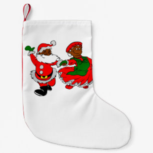 Svart, Victor claus christmas-lagring Liten Julstrumpa
