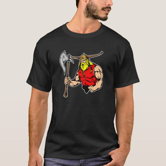 Svart Viking Tee Shirt (Framsida)
