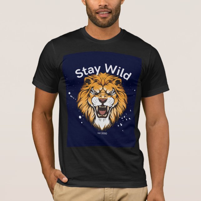 svart vild t-shirt (Framsida)