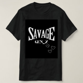Svart vild tshirt för gen-z halv ärm t shirt