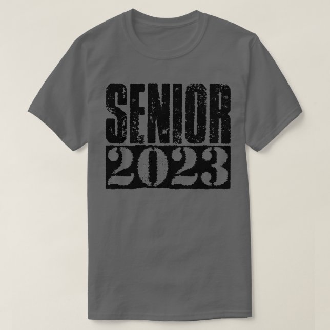 Svart Vintage 2023-text T Shirt (Design framsida)