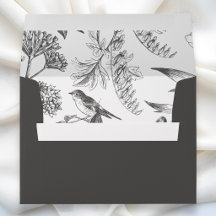 Svart Vintage botanisk Chinoiserie blom-
