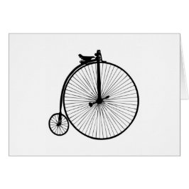 Svart vintage-cykel hälsningskort