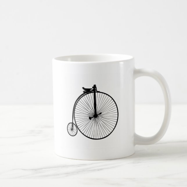 Svart vintage-cykel kaffemugg (Höger)