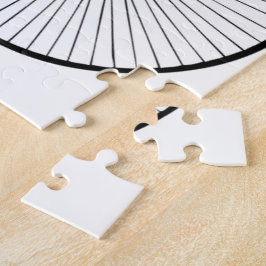 Svart vintage-cykel pussel