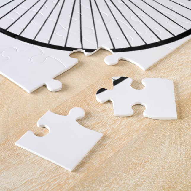 Svart vintage-cykel pussel (Sidan)