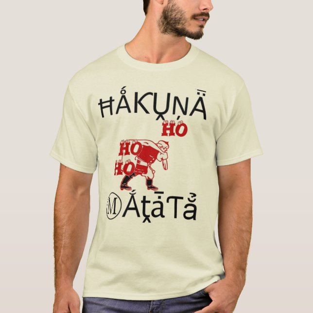 Svart Vintage Hakuna Matata-gåvor T-shirts (Framsida)