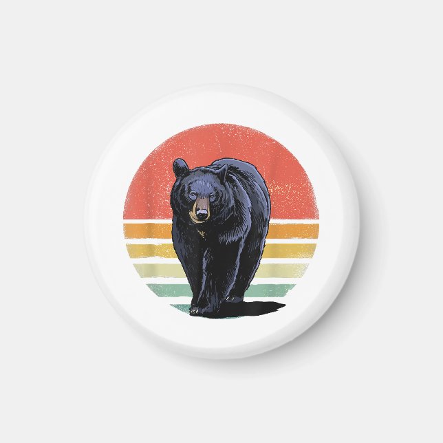 Svart Vintage i Retro Magnet (Framsidan)