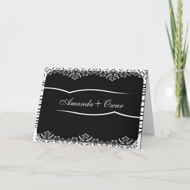 Svart Vintage-kort Anteckningskort (Framsida)