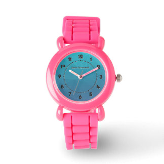 Svart vintage med blå Abstrakt med Namn Armbandsur