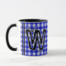 Svart Vintage (Monogram, Namn), kaffe Mugg