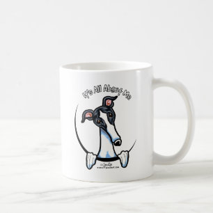 Svart vinthund IAAM för vit Kaffemugg