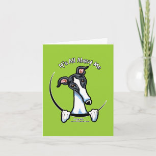 Svart vinthund IAAM för vit Kort