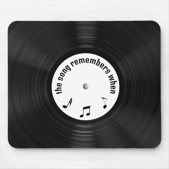 Svart vinyl-LP-post med Sång-rubrik Musmatta (Framsidan)