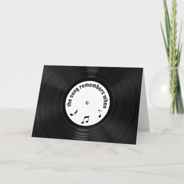 Svart vinylpost med Sång Kort (Framsida)