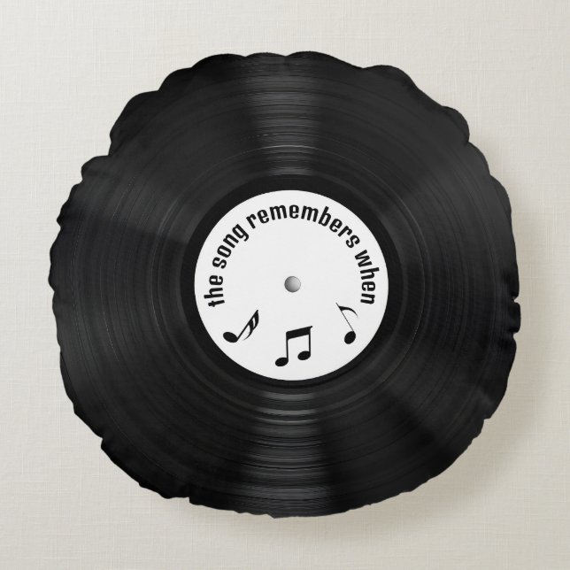 Svart vinylpost med Sång-rubrik Rund Kudde (Framsidan)