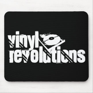 Svart vinylrevolutioner Mousepad Musmatta