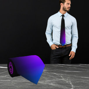 Svart violett övertoningsglöd slips