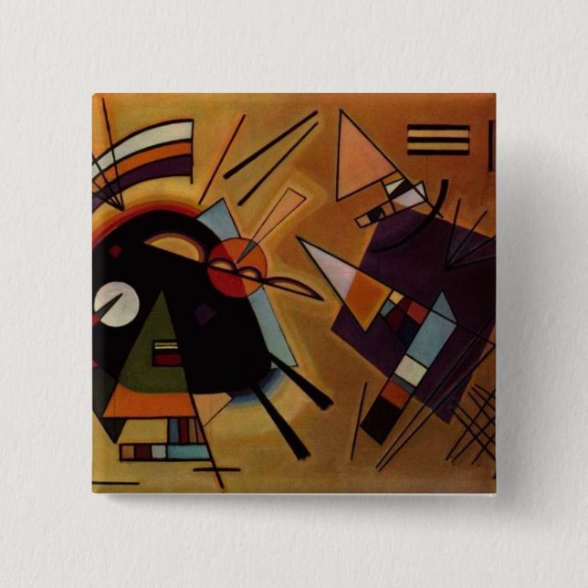 Svart-violetta Kandinsky knäppas Knapp (Framsida)