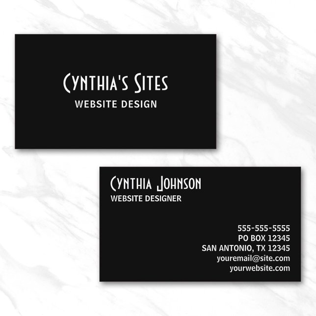 Svart Visitkort (Black Business Card)