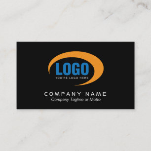 Svart visitkort för klassiker med logotypen