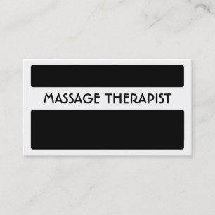 Svart visitkortar för vitmassageterapeut visitkort