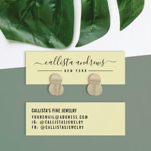 Svart Visning för  av  med enkel Gult Litet Visitkort