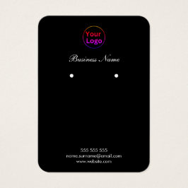 Svart Visning för avläsning av elegant Visitkort