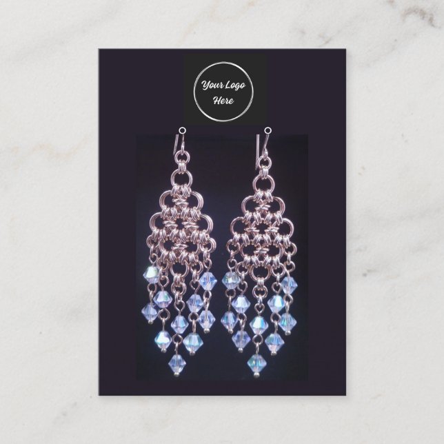 Svart Visning för avläsning av Logotyp Visitkort (Framsida)